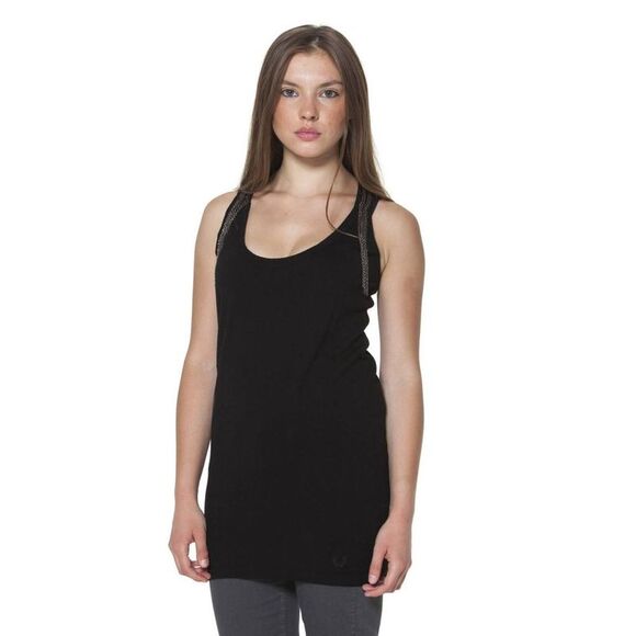 Fred Perry Black Polyester Unisex Women's Tank - Picture 2 of 3